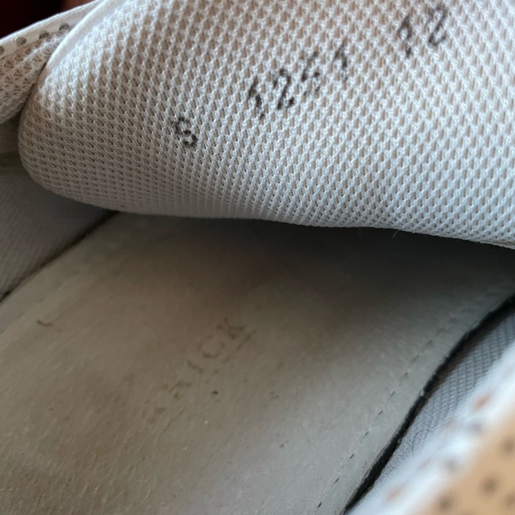 ADAM DERRICK SPORT Made in Italy Perforated Leather Sneakers in White Size 12 - Picture 6 of 7